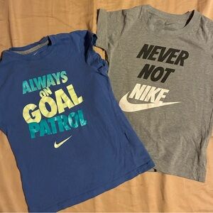 Nike Kids Girls Tees - Blue and Gray Graphic